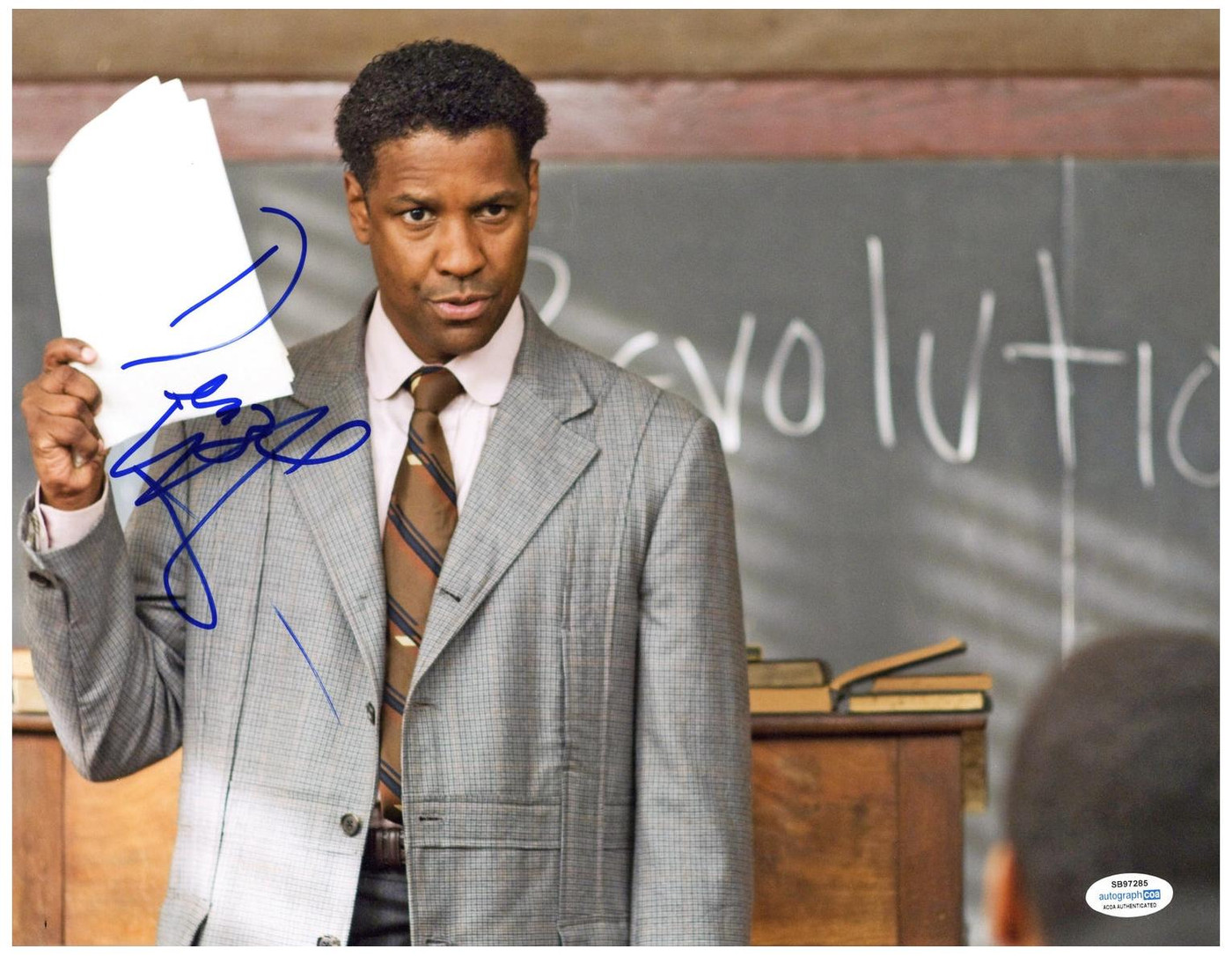 Denzel Washington Signed Autographed 11x14 Revolution Photo ACOA -