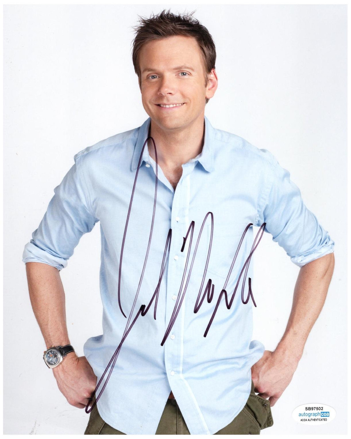 Joel McHale Signed Autographed 8x10 Photo Animal Control ACOA