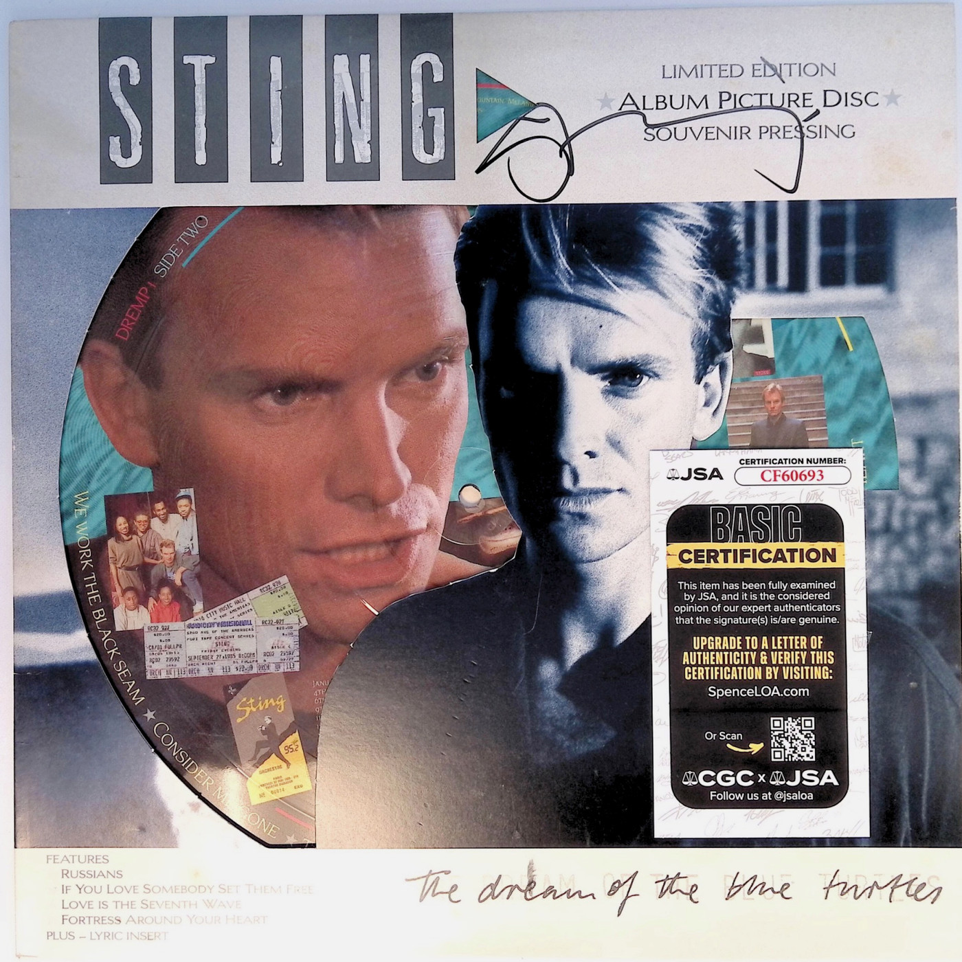 Sting  Picture disc  "The Dream of the Blue Turtle"