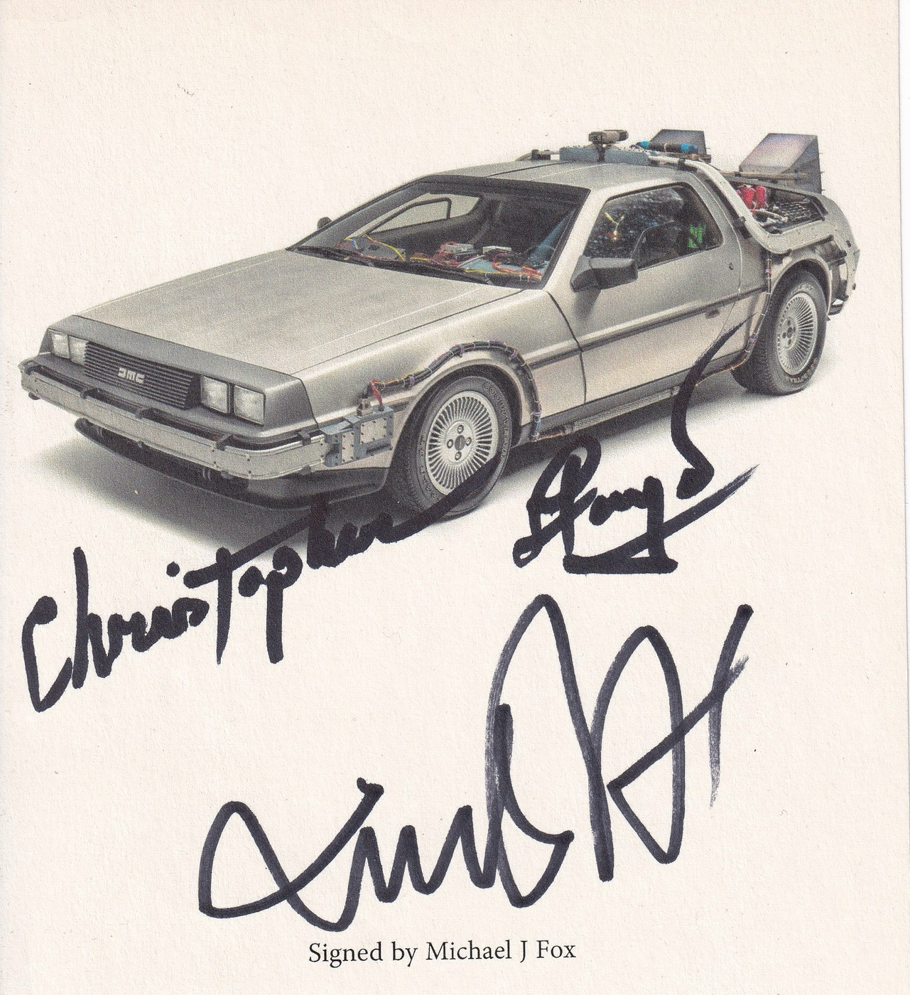 Michael J. Fox & Christopher Lloyd Signed Back to the Future Photo