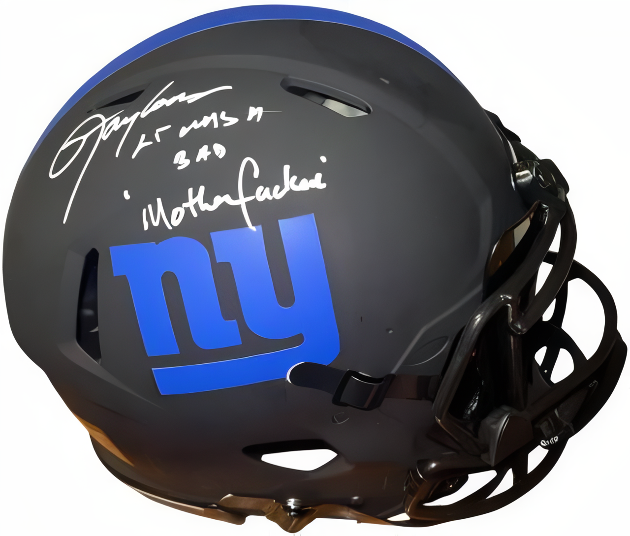 Lawrence Taylor Signed New York Giants Eclipse Full Size Speed Authentic Helmet W/Visor W/ Bad Mother** Insc  Beckett