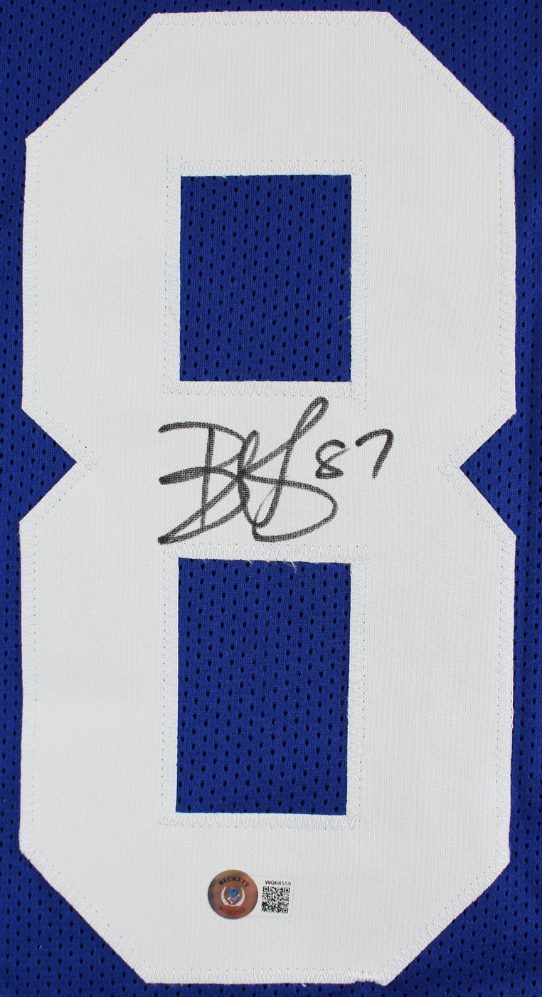 Reggie Wayne Authentic Signed Blue Pro Style Jersey Autographed BAS Witnessed
