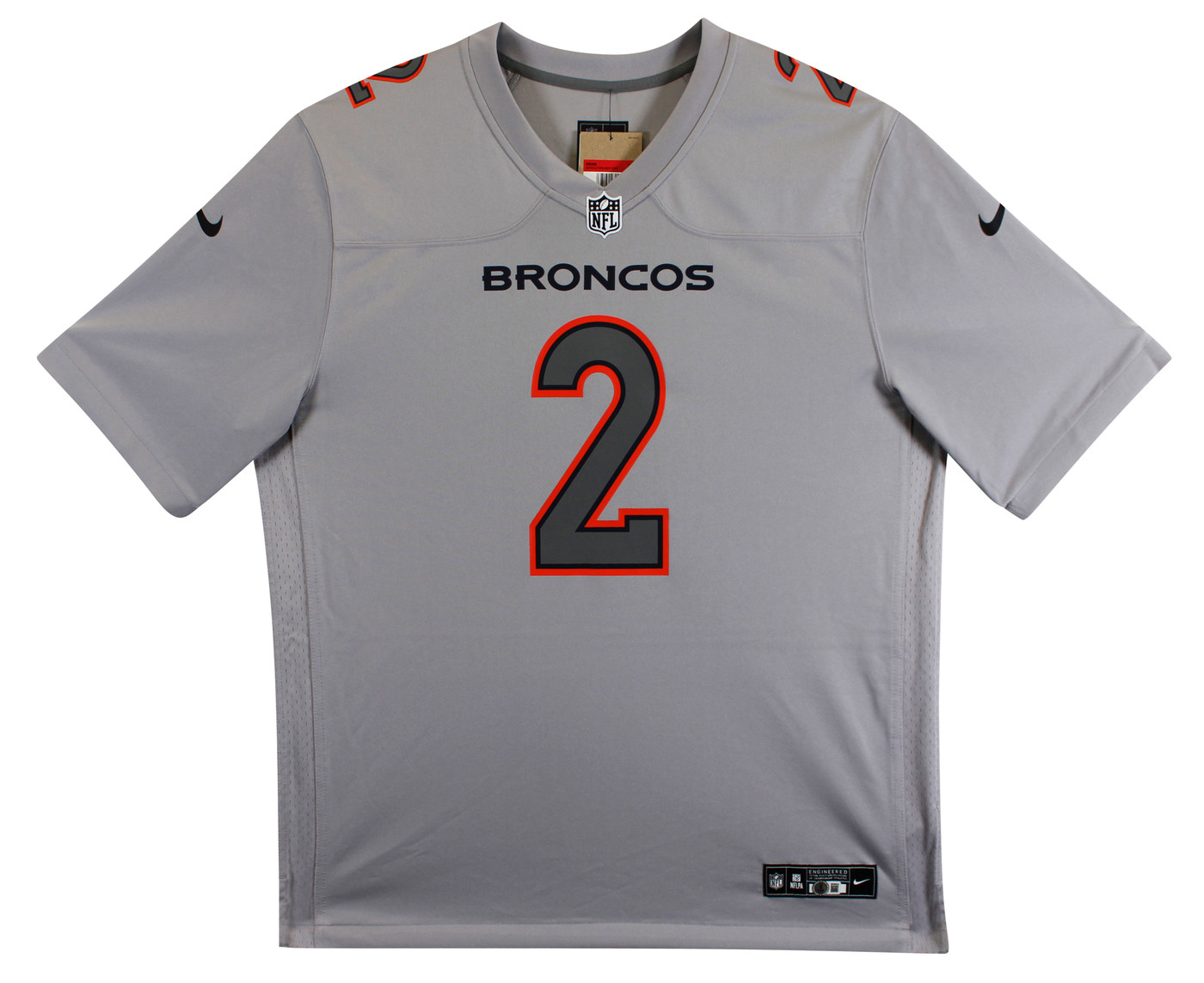 Broncos Patrick Surtain II Authentic Signed Gray Nike Game Jersey BAS Witnessed