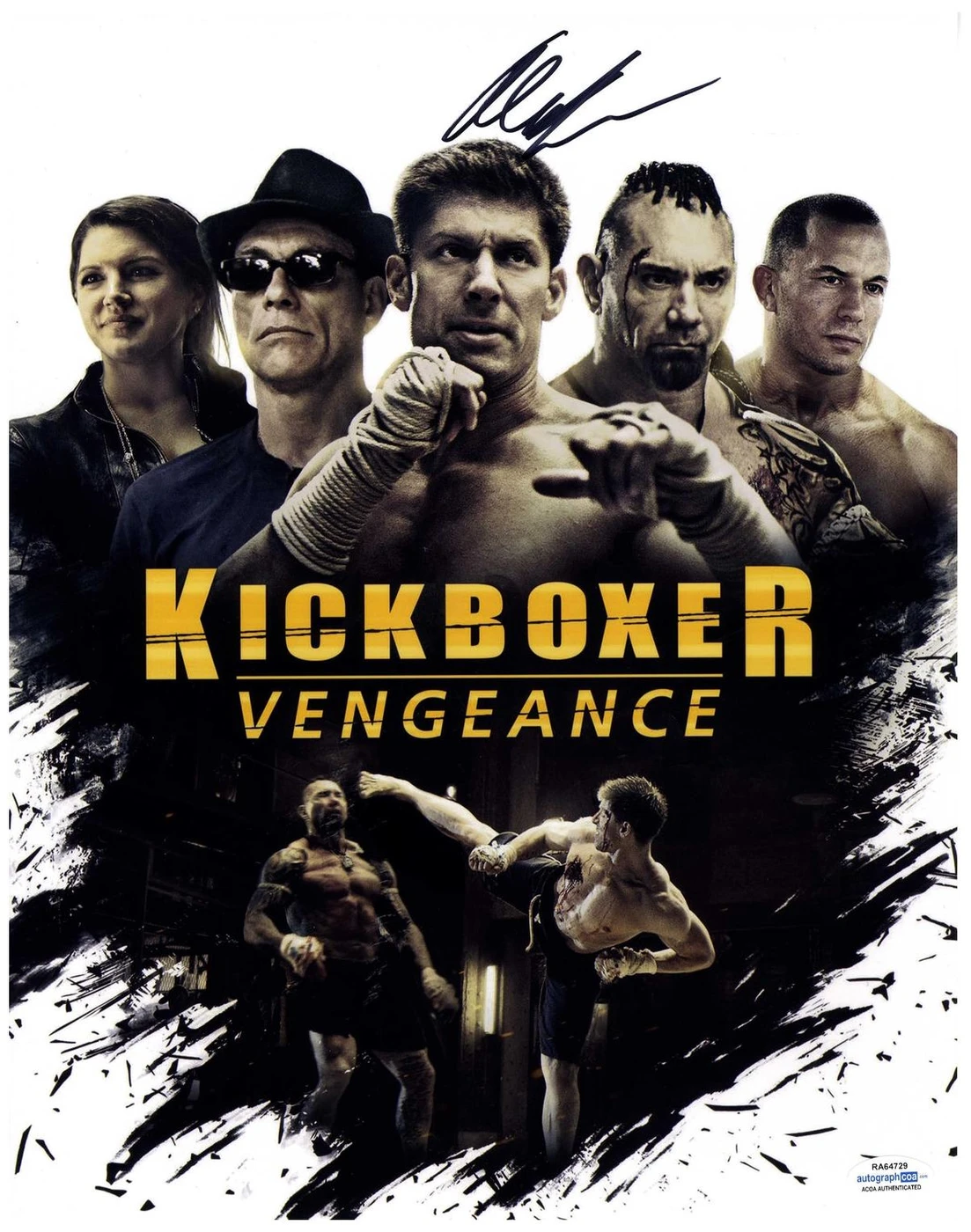 Alain Moussi Signed Autographed 11x14 Photo Kickboxer Vegeance ACOA