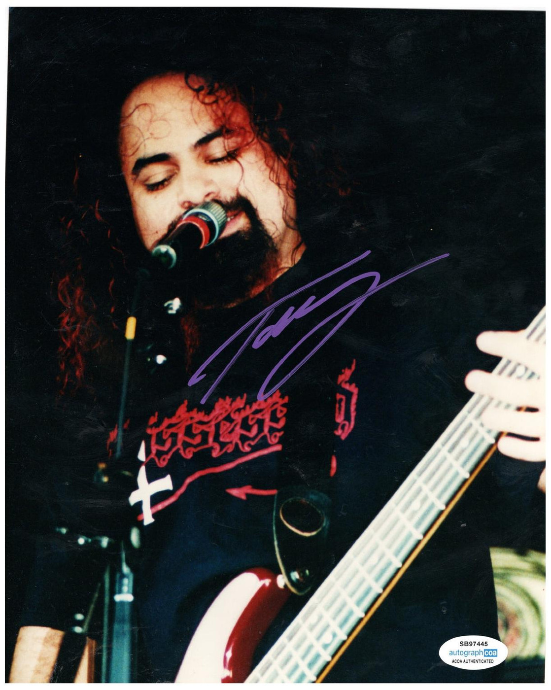 Tony Campos Signed Autographed 8x10 Static-X Bass Player Photo