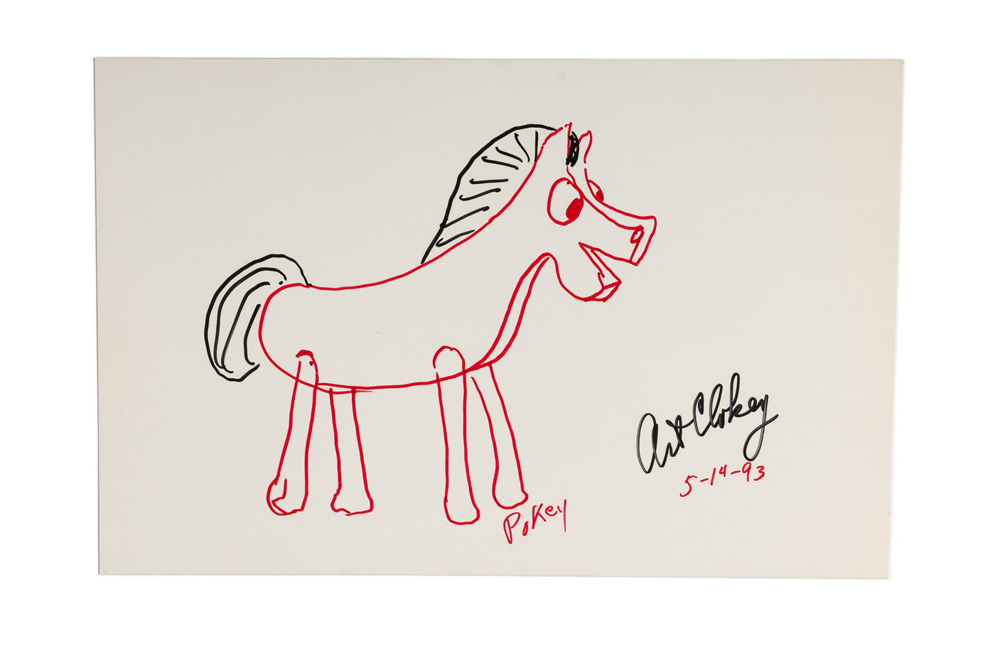Art Clokey Hand-Signed Original Gumby & Pokey Sketch Collection