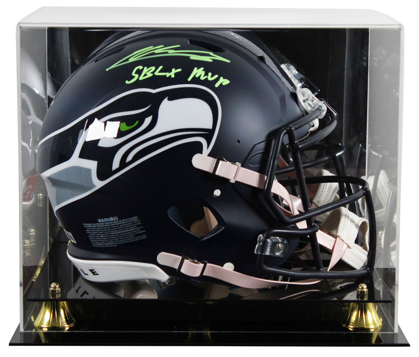 Seahawks Kenneth Walker III "SB MVP" Signed F/S Speed Proline Helmet W/ Case BAS