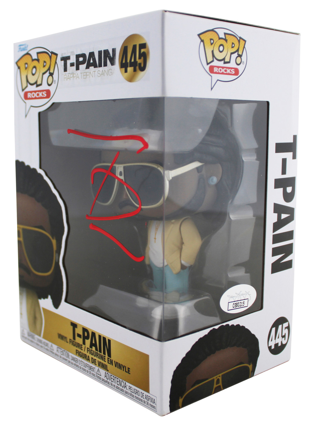 T-Pain Authentic Signed T-Pain #445 Funko Pop Vinyl Figure JSA #CE80215