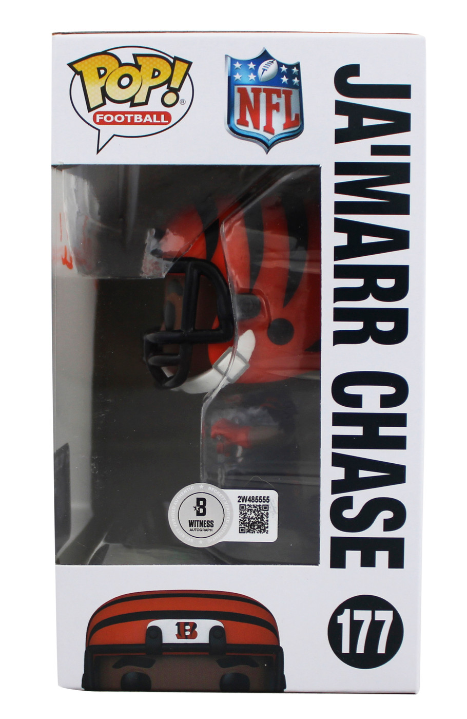 Bengals Ja'Marr Chase Authentic Signed #177 Funko Pop Vinyl Figure BAS Witnessed