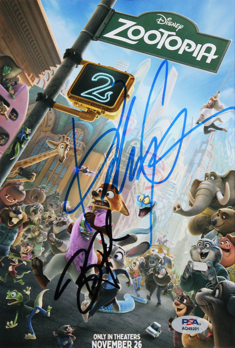 Ke Huy Quan & Byron Howard Zootopia 2 Signed 8x10 Framed Photo PSA