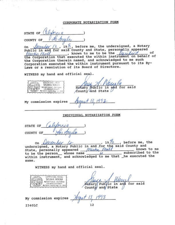 Martin Mull Hand-Signed 1990 MGM Hollywood Studio Screenplay Contract