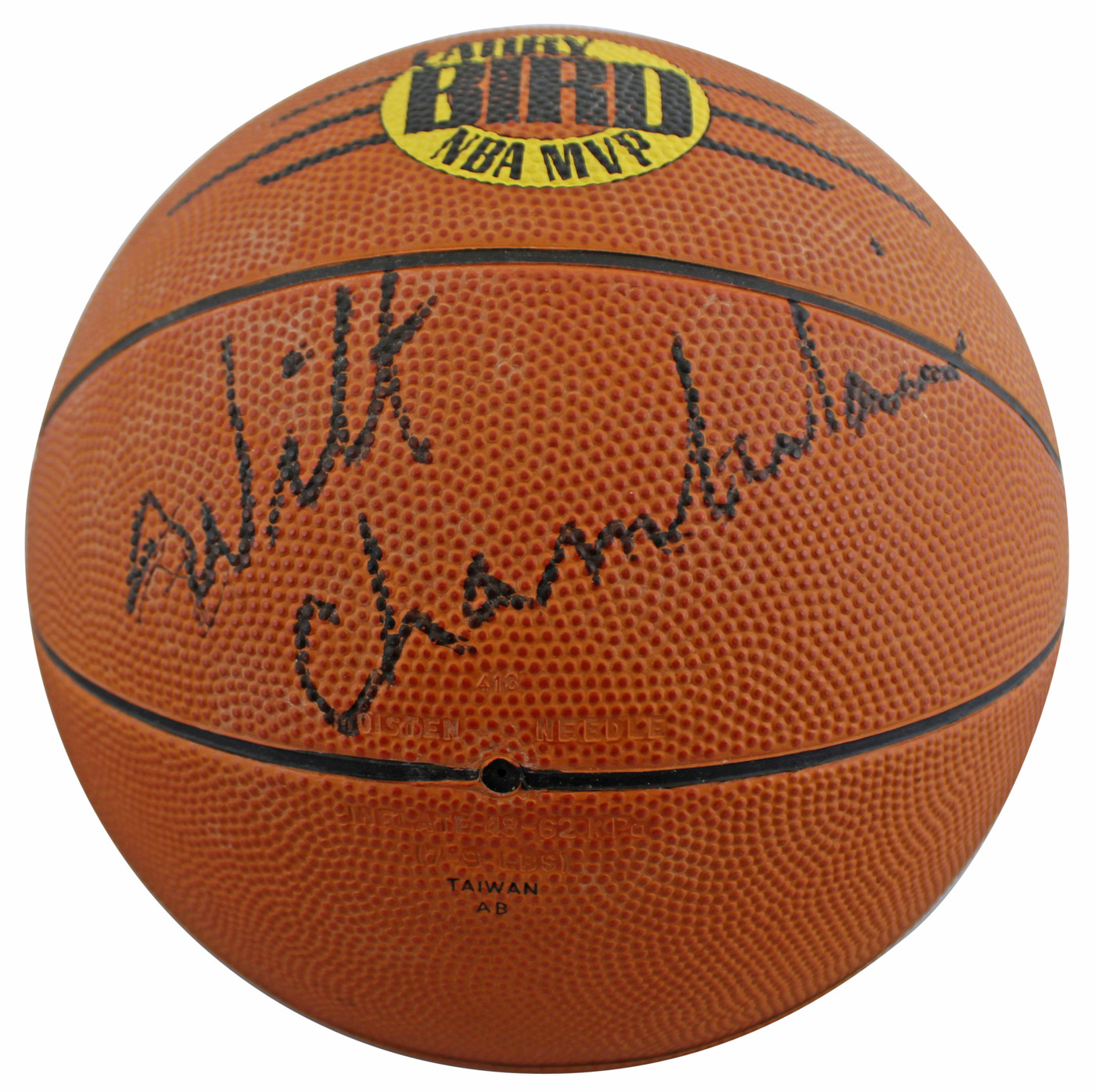 Lakers Wilt Chamberlain Authentic Signed Spalding  Basketball PSA/DNA #AO04398