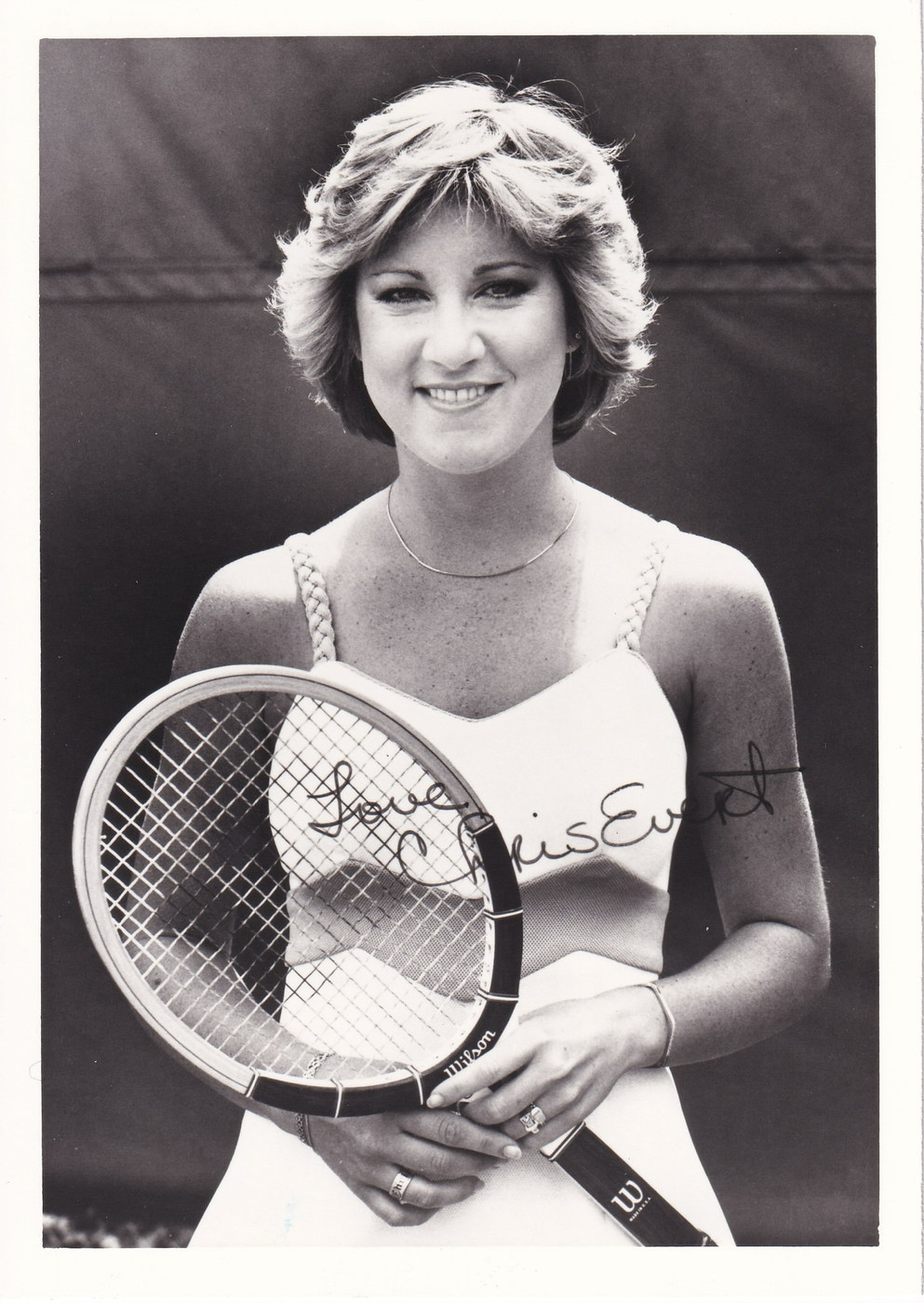 Chris Evert Hand-Signed Vintage Promotional Photograph