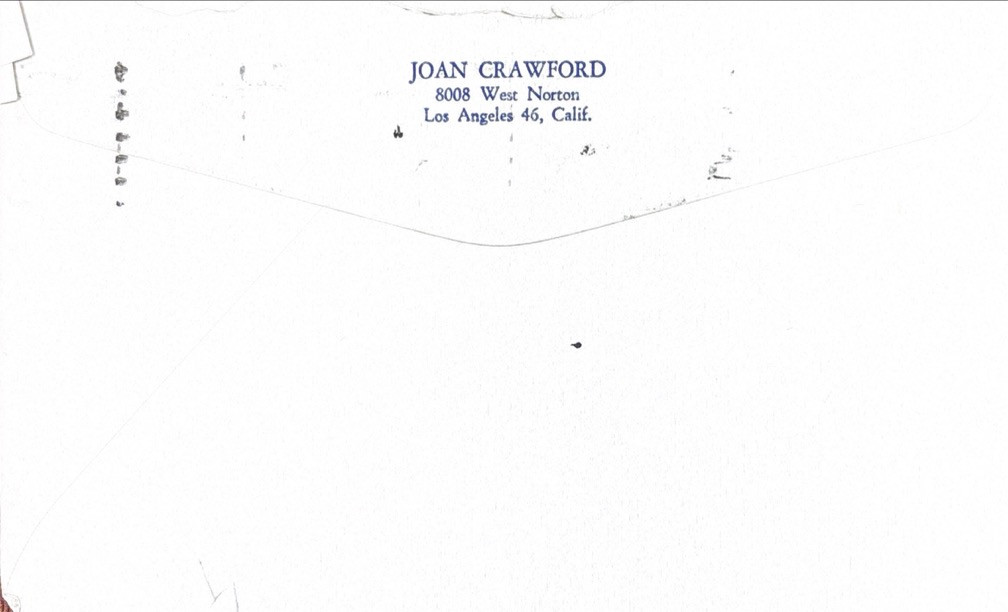 Joan Crawford Hand-Signed 1963 Personal Correspondence Letter