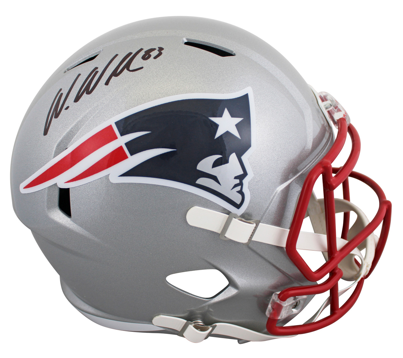 Patriots Wes Welker Authentic Signed Full Size Speed Rep Helmet JSA Witness