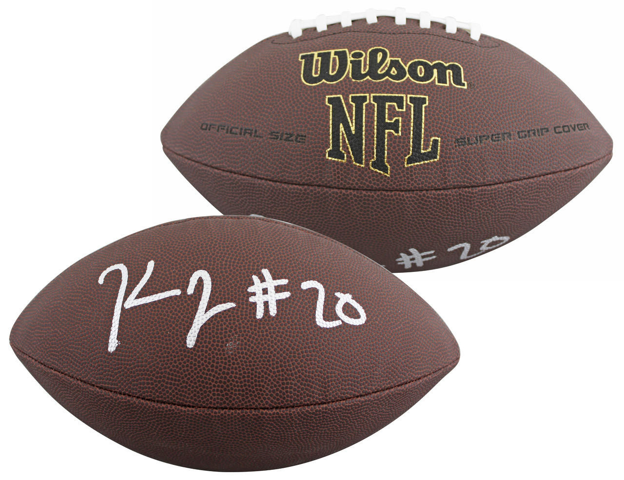 Steelers Kaleb Johnson Signed Wilson Super Grip Football W/ Case BAS Witnessed