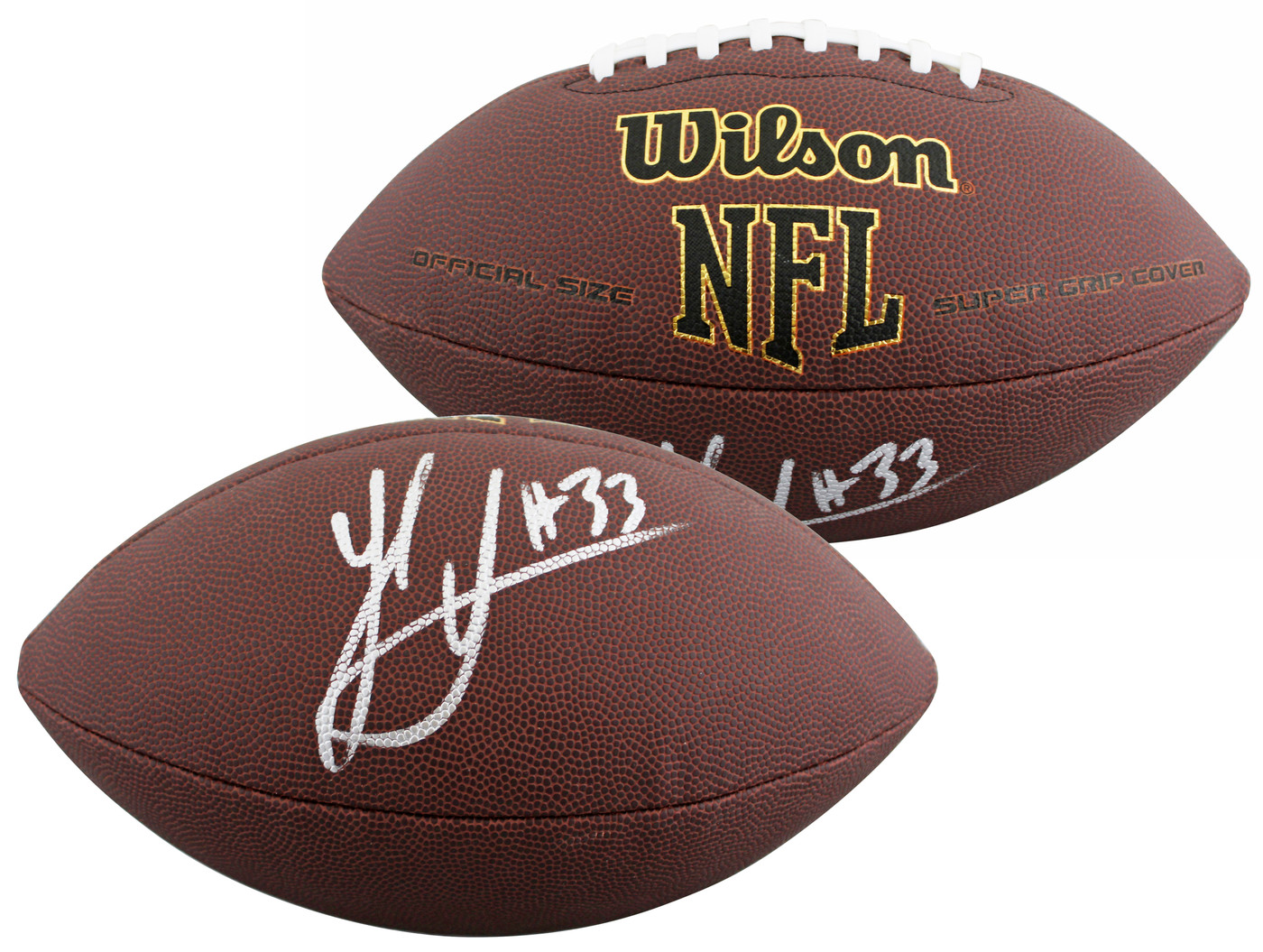 Steelers Jack Sawyer Signed Wilson Super Grip Football W/ Case BAS Witnessed