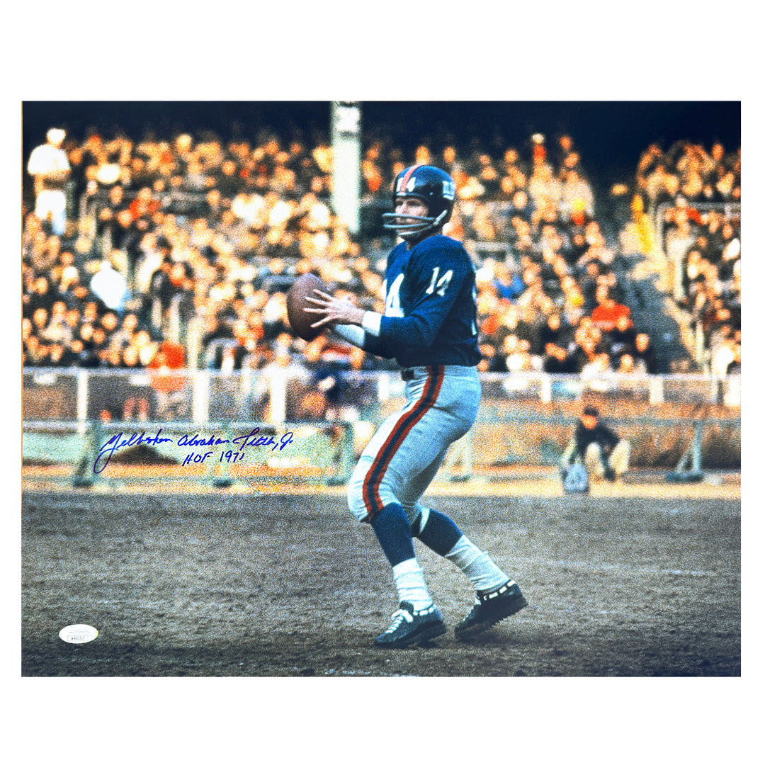 Y.A. Tittle Signed HOF 71 Inscription Pose 6 Football 16x20 Photo (JSA)
