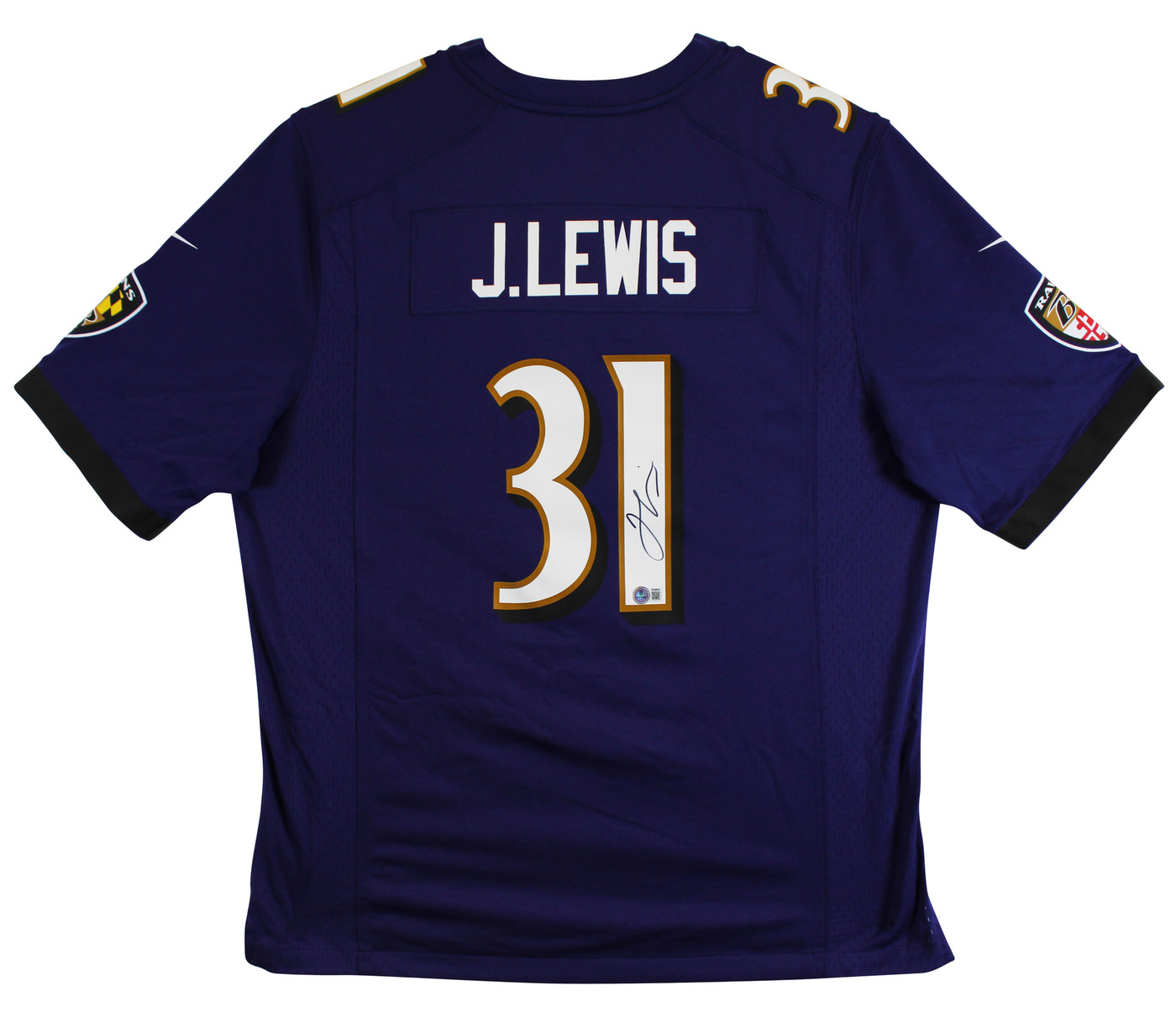 Ravens Jamal Lewis Authentic Signed Purple Nike Game Jersey