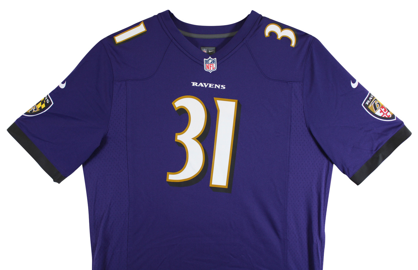 レア　nike Jordan vintage　ベースボールシャツ　紫 Ravens Jamal Lewis Authentic Signed Purple Nike Game Jersey