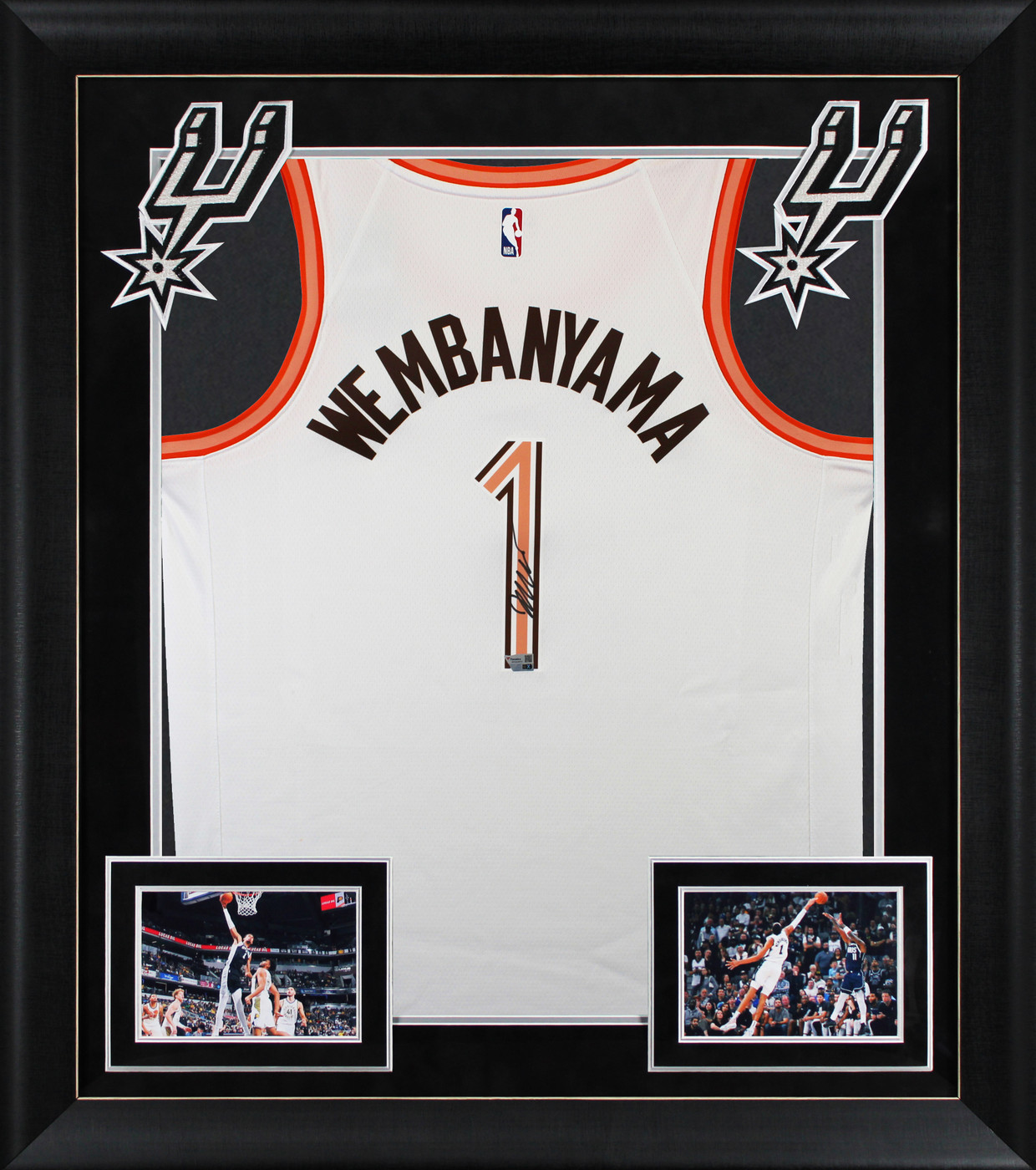Spurs Victor Wembanyama Signed White Nike City Edition Framed Jersey Fanatics