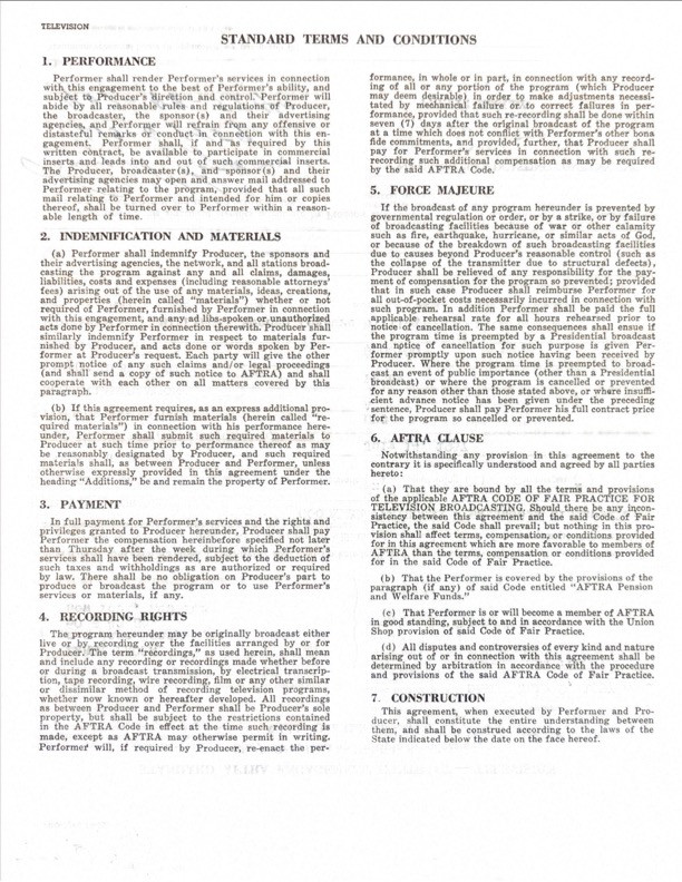 Historic 1957 NBC Television Engagement Portfolio