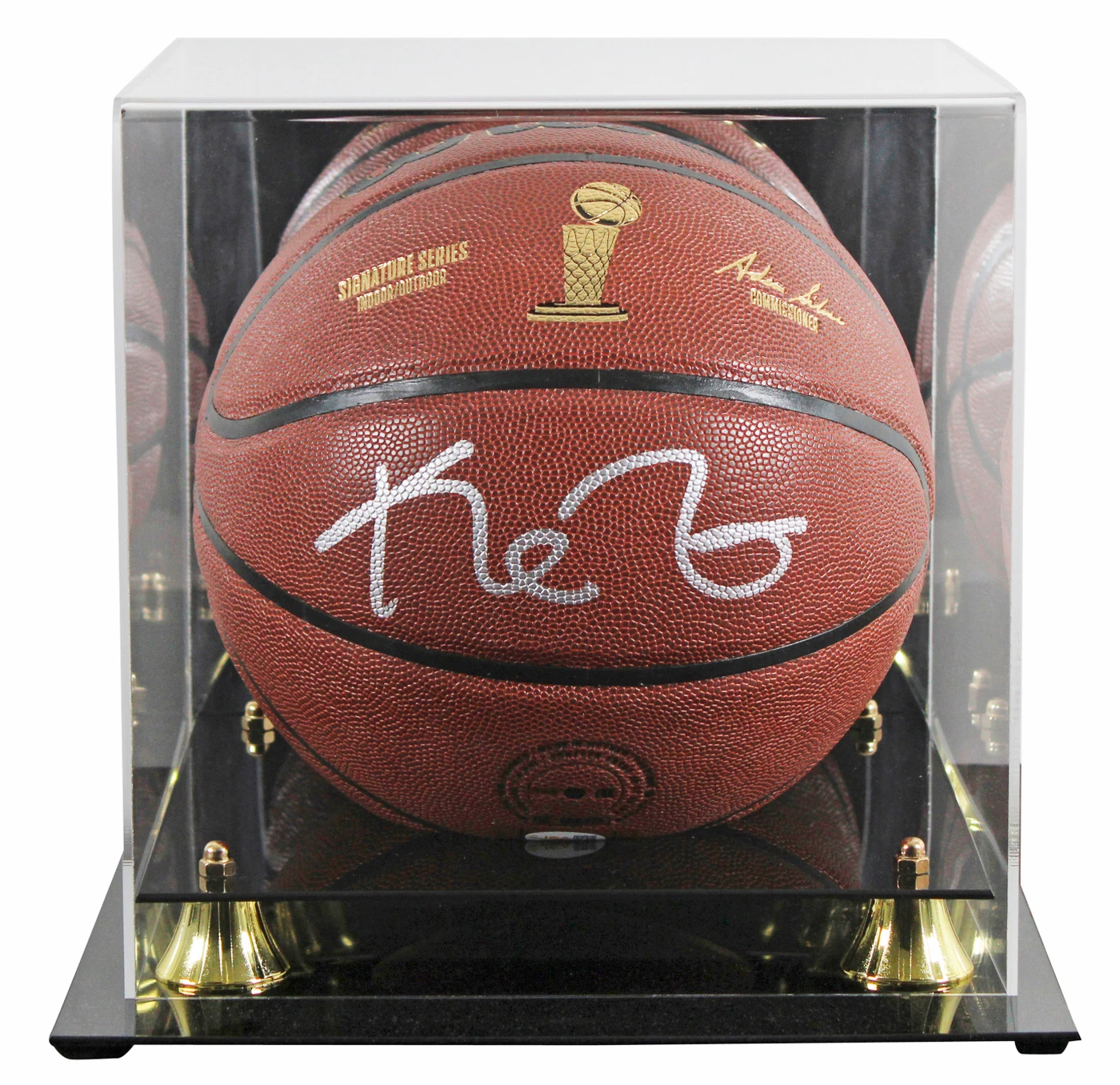 Celtics Kevin Garnett Signed Wilson Trophy Series Basketball w/ Case JSA Witness