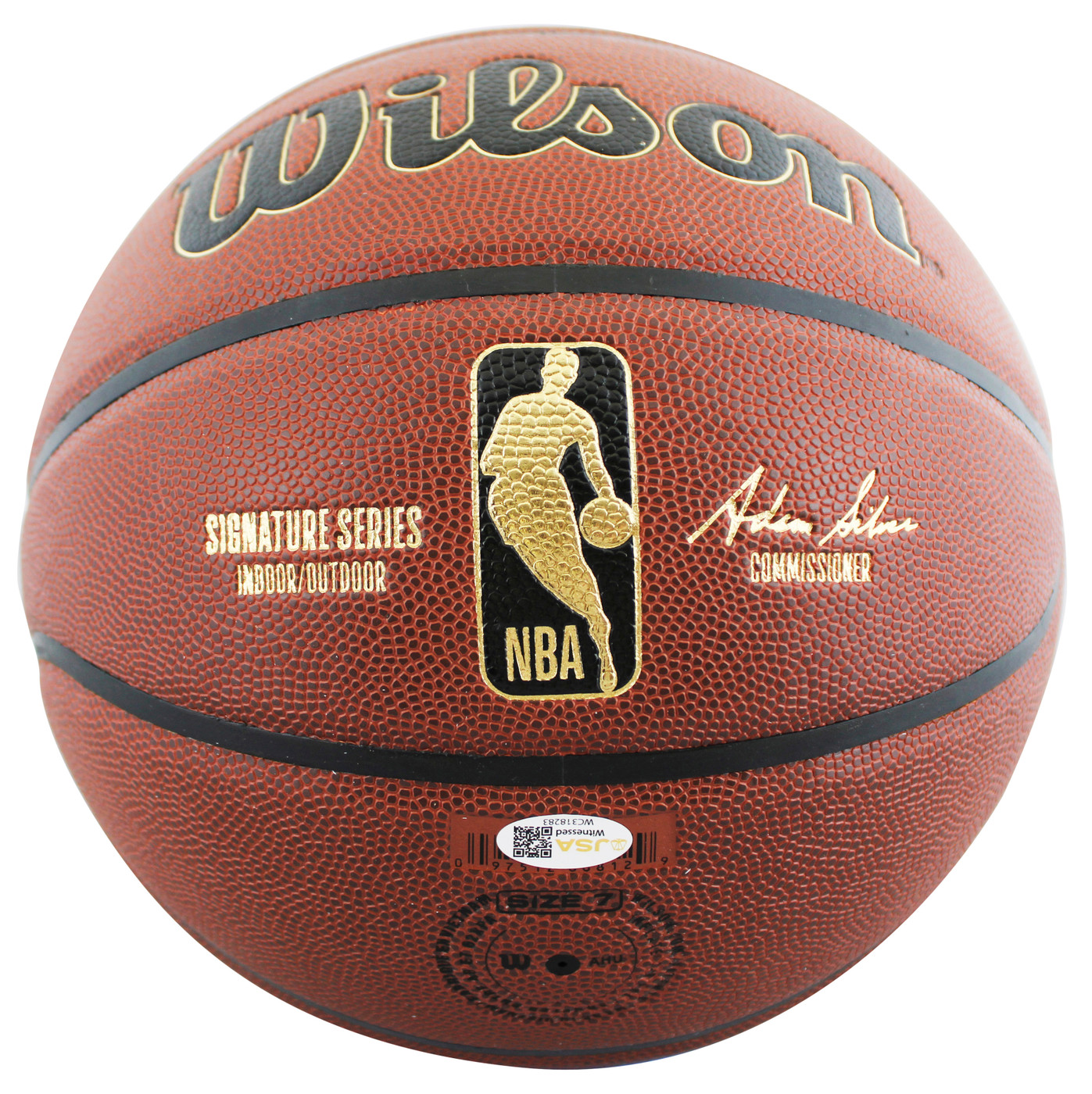 Celtics Kevin Garnett Signed Wilson Trophy Series Basketball w/ Case JSA Witness
