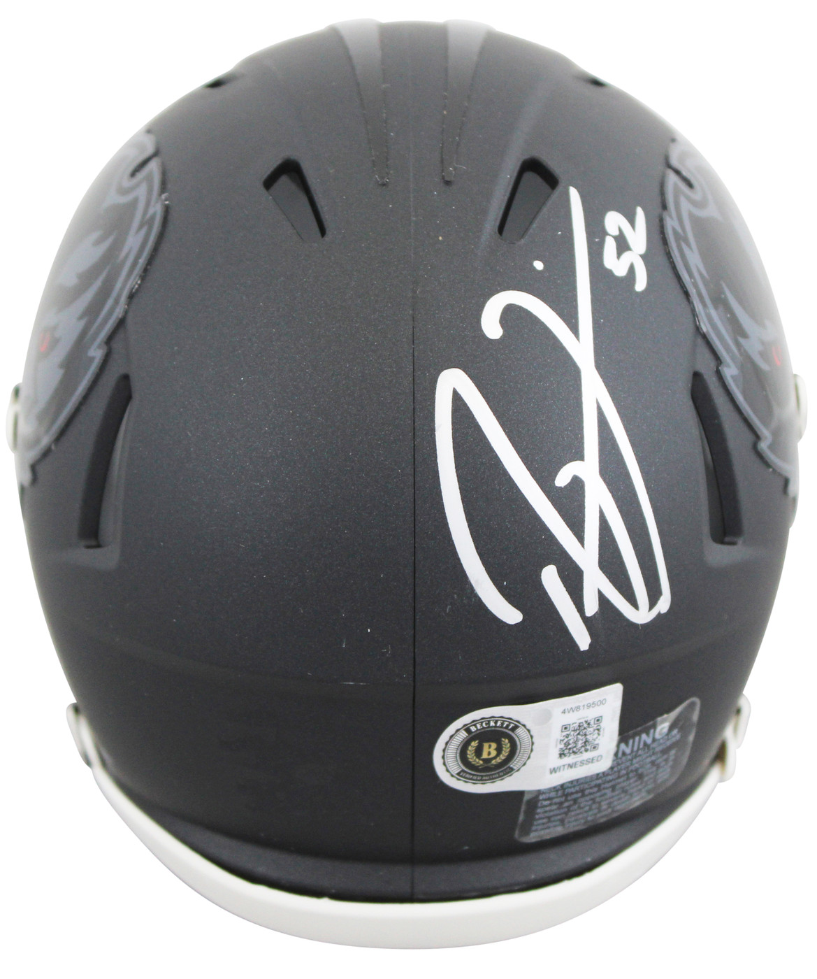 Ravens Ray Lewis Signed 2026 On-Field Alt Speed Mini Helmet BAS Witnessed