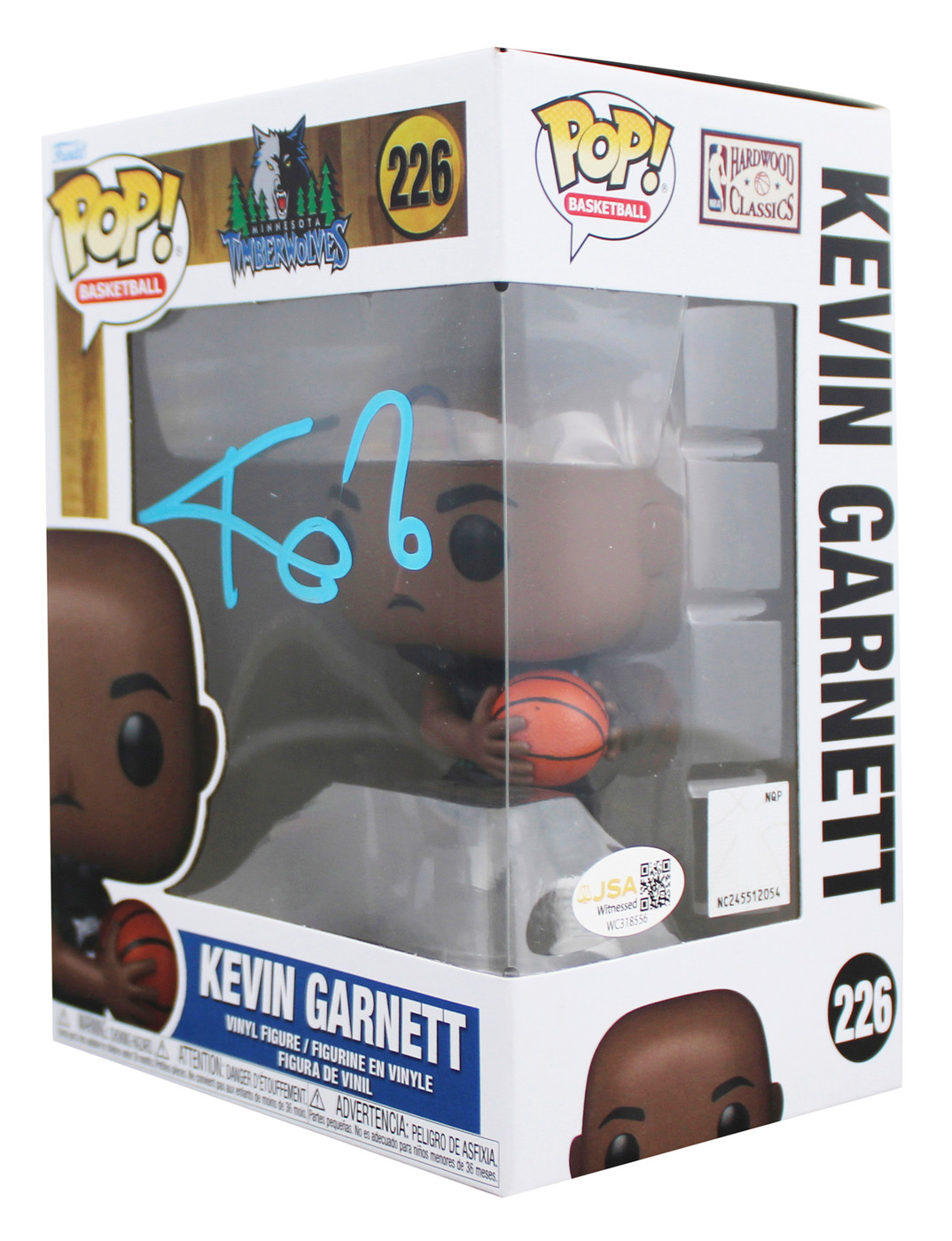 トム・ヒドルストン 直筆サイン FUNKO POP Timberwolves Kevin Garnett Signed #226 Funko Pop Vinyl Figure JSA