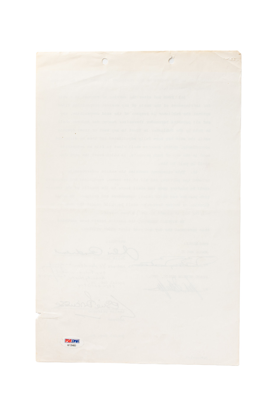 Julie Andrews & Leslie Bricusse Hand-Signed "Songwriter's Contract"