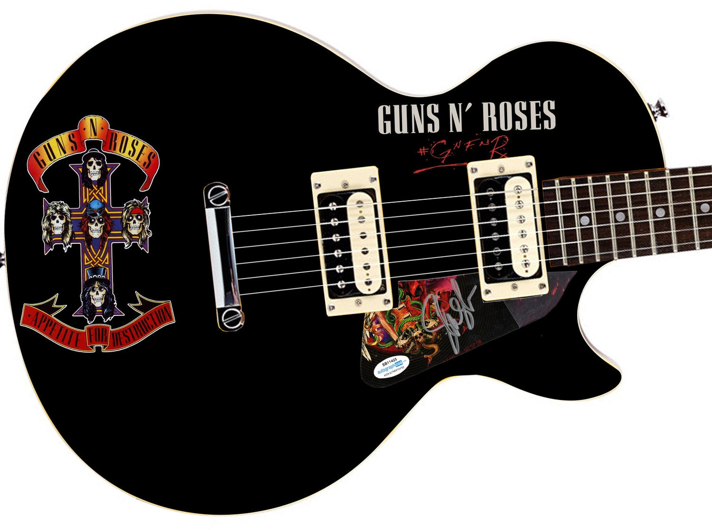 Guns N Roses Slash Signed His Model Epiphone Special II Graphics