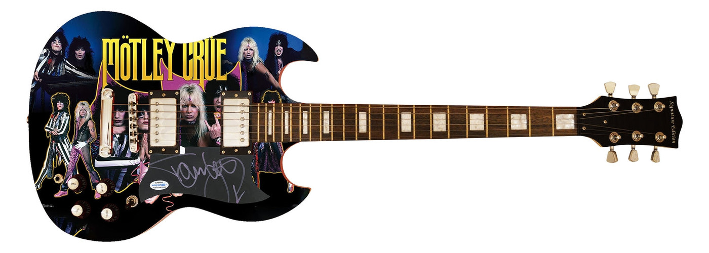 Tommy Lee Signed Autographed Motley Crue Custom Photo Graphics Guitar ACOA ACOA Version 1