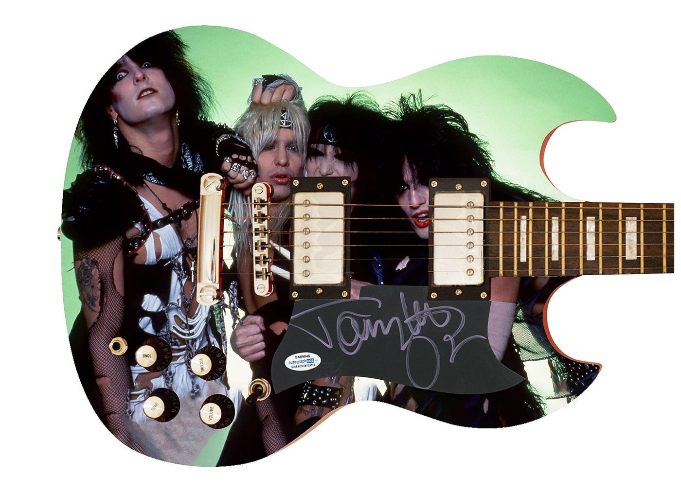 Tommy Lee Signed Autographed Motley Crue Custom Photo Graphics Guitar ACOA ACOA Version 2