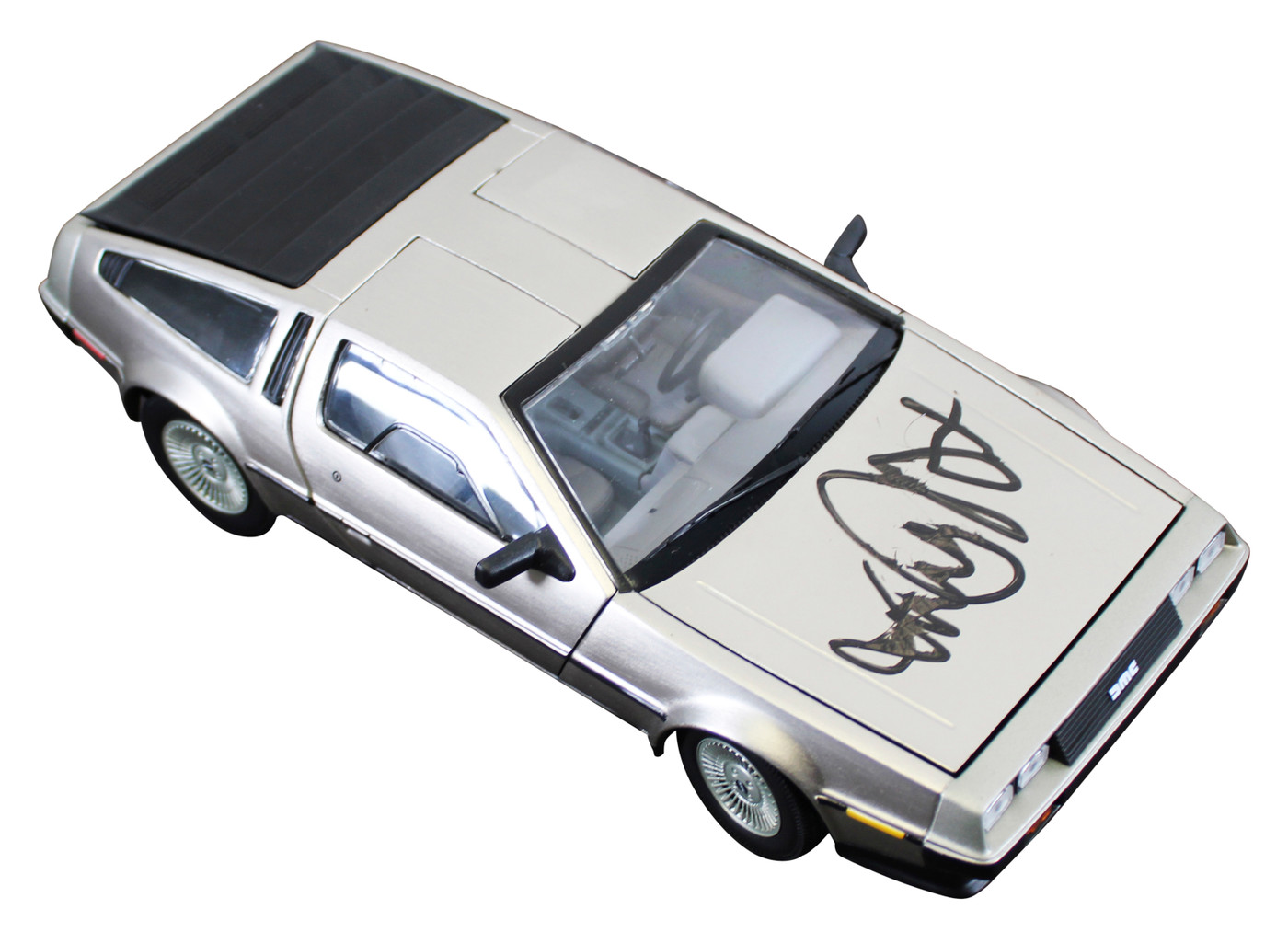 Michael J. Fox Back To The Future Signed 1:18 Die Cast DeLorean