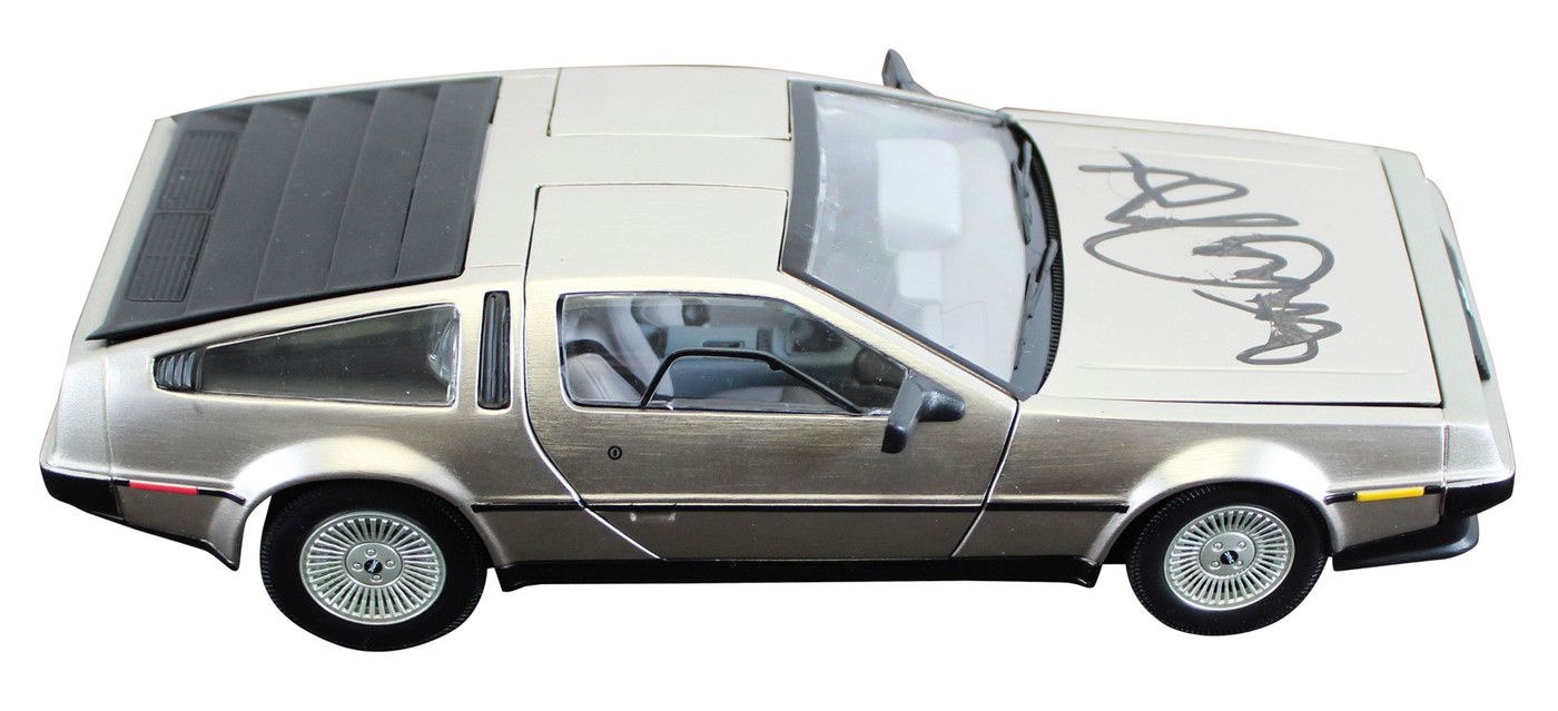 Michael J. Fox Back To The Future Signed 1:18 Die Cast DeLorean