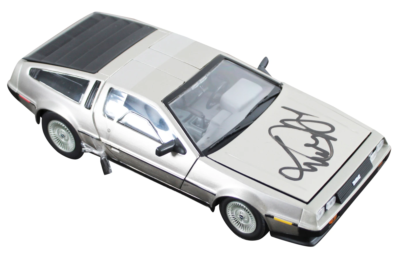 Michael J. Fox Back To The Future Signed 1:18 Die Cast DeLorean