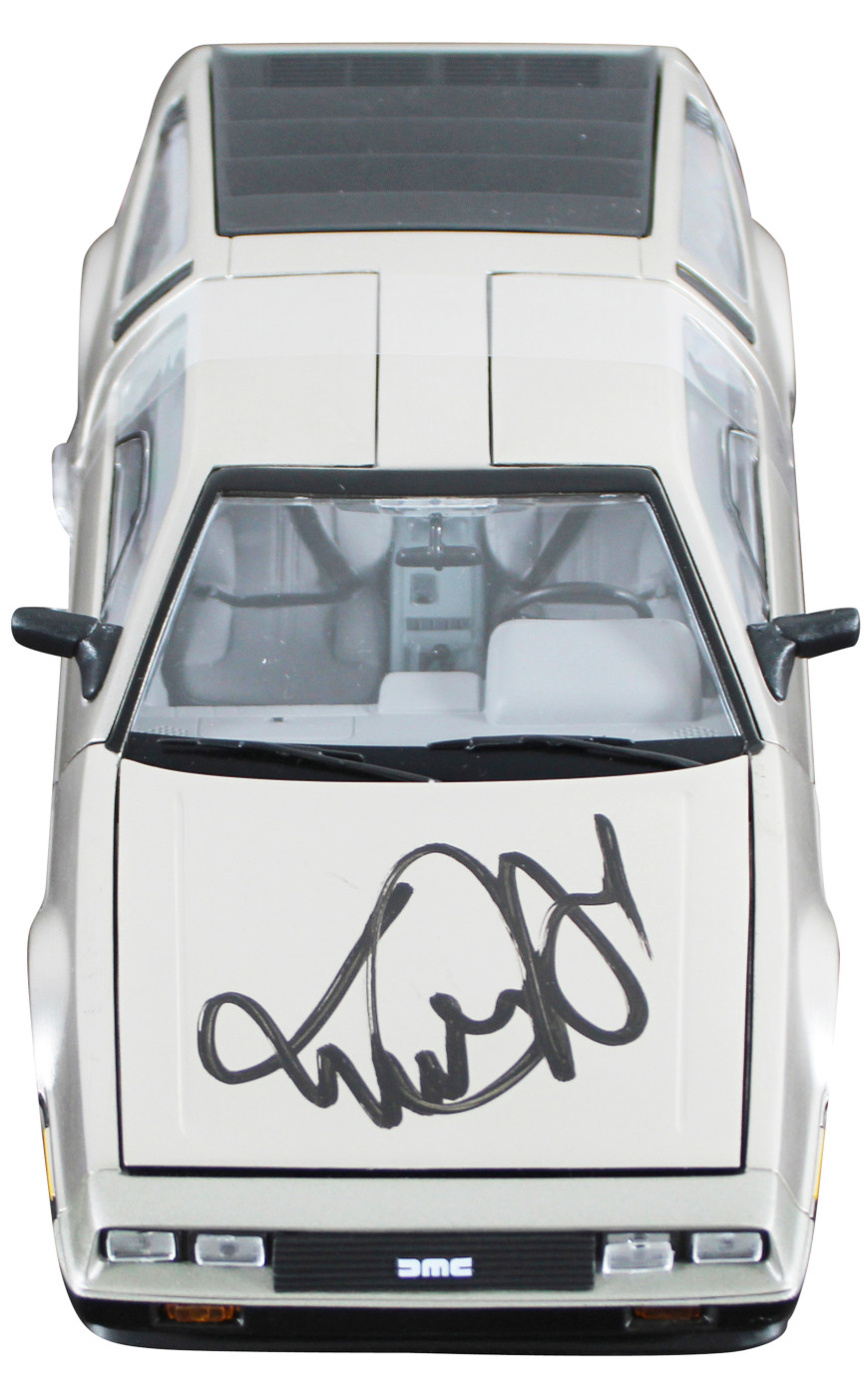 Michael J. Fox Back To The Future Signed 1:18 Die Cast DeLorean