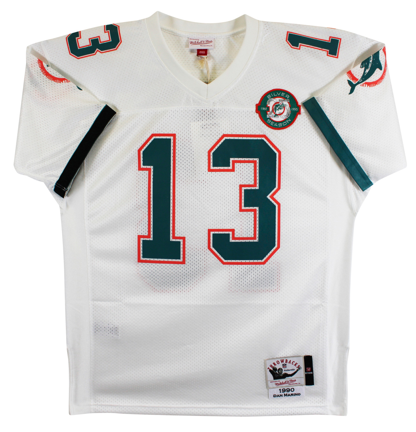 Dolphins Dan Marino "HOF MVP" Signed White 1990 TB Mitchell & Ness Jersey BAS 2