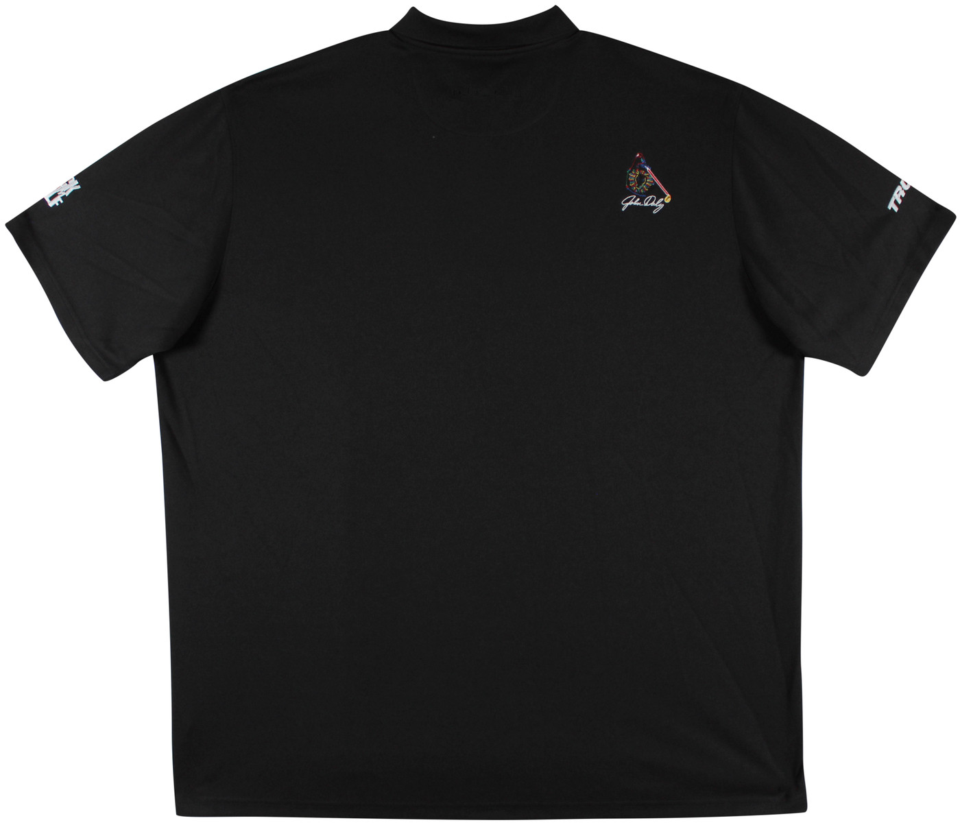 John Daly Signed Match Worn Black Folds Of Honor Loudmouth Polo Shirt BAS