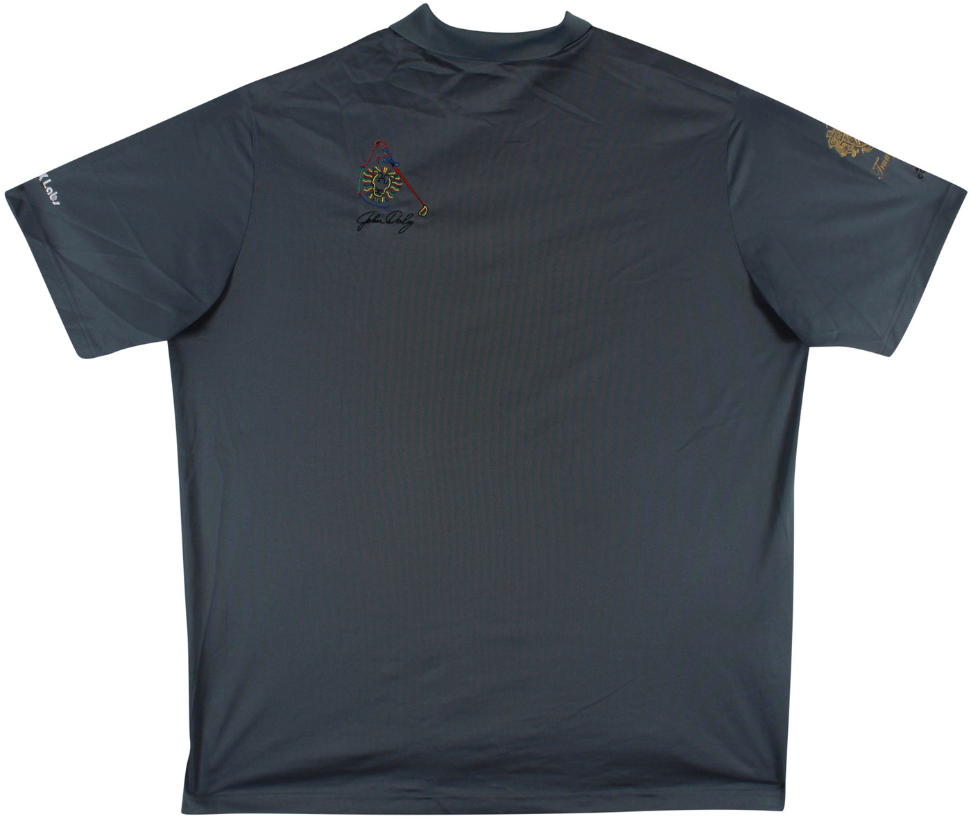 John Daly Authentic Signed Match Worn Gray  Adidas Polo Shirt BAS #BH00372