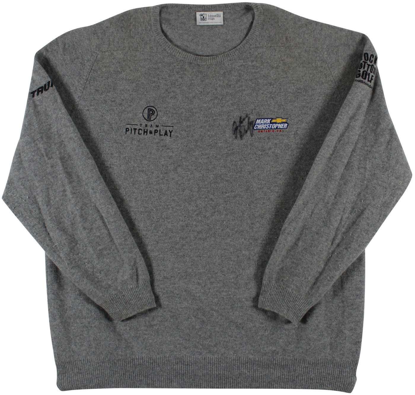 John Daly Signed Match Worn Johnstons of Elgin Cashmere Sweater BAS #BH00316