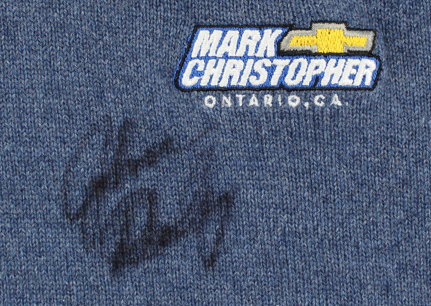 John Daly Signed Match Worn Blue Johnstons of Elgin Cashmere Sweater BAS