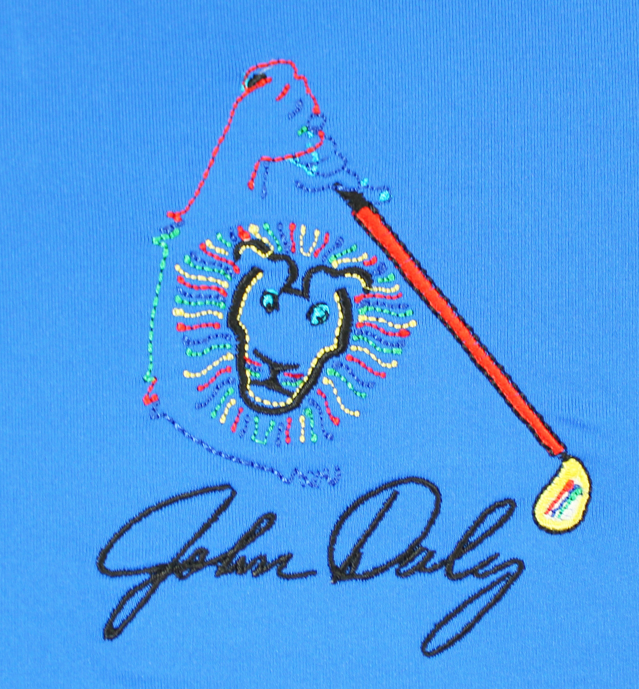 John Daly Authentic Signed Match Worn Blue  Polo Shirt BAS #BK84738
