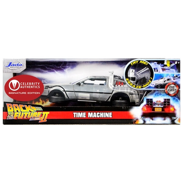 Michael J. Fox Christopher Lloyd Autographed Back to the Future 1:24 DeLorean Car