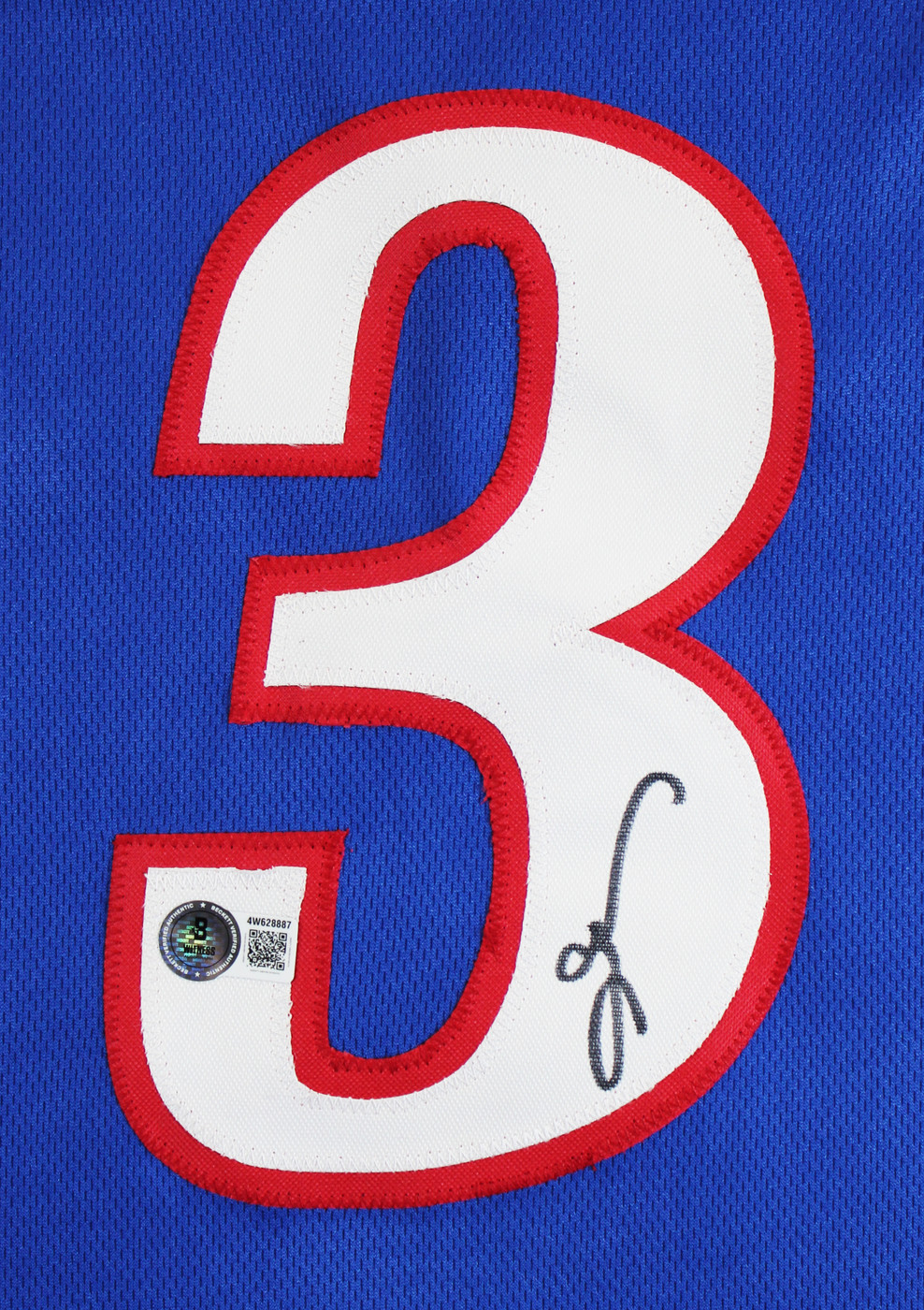 Allen Iverson Authentic Signed Blue Pro Style Jersey Autographed BAS