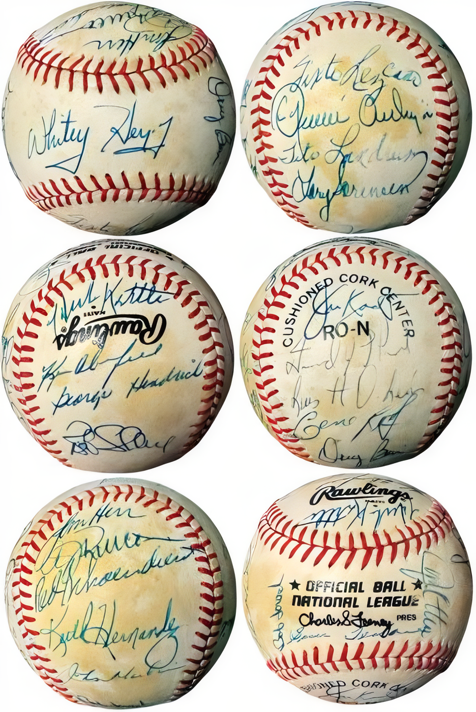 1981 St. Louis Cardinals Team Signed Ofc Ronl Baseball 22 Sigs  Coa Herzog/Schoendienst/Hernandez/Forsch/Herr