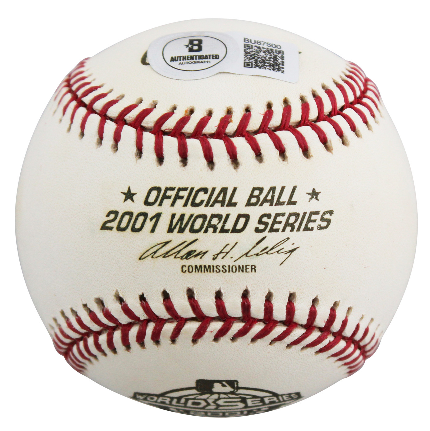 D-Backs Mark Grace Authentic Signed 2001 World Series Logo Baseball W/ Case BAS