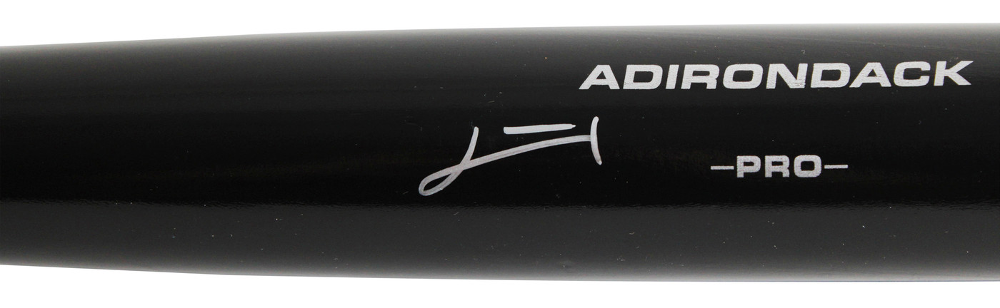 Rays Junior Caminero Authentic Signed Black Rawlings Adirondack