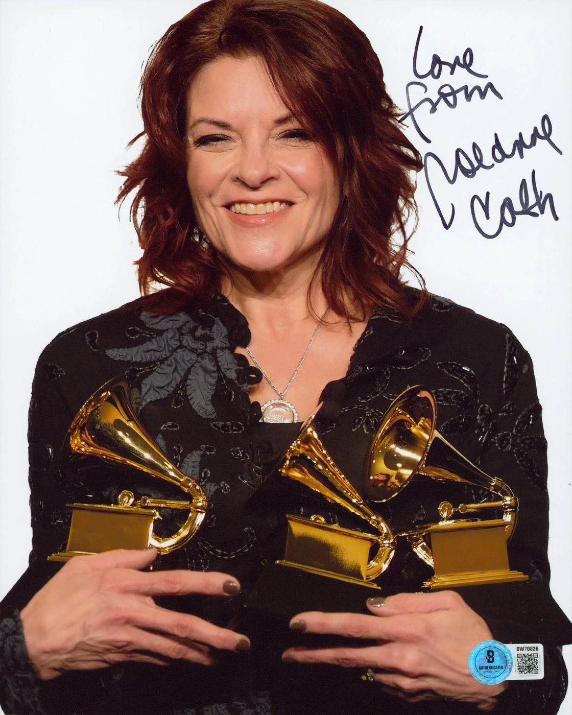 Rosanne Cash Singer "Love" Authentic Signed 8x10 Vertical Photo BAS 3